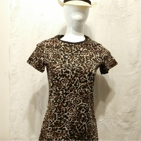 District Made NWOT Woman’s Sexy Comfy Animal Print Leopard Cotton Flare Sz M - Picture 9 of 12
